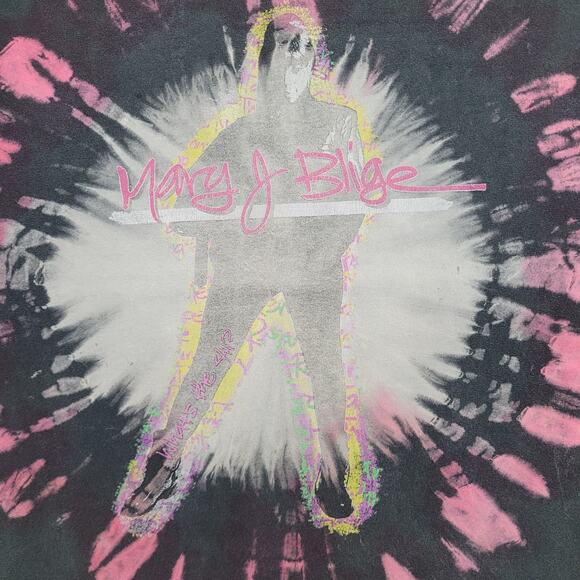 Mary J Blidge Hip-Hop R&B Tie-Dye Shirt Womens Medium 19x24 Faded - Picture 6 of 11